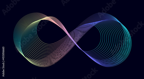 Linear Techno Pattern, Infinity Shape photo