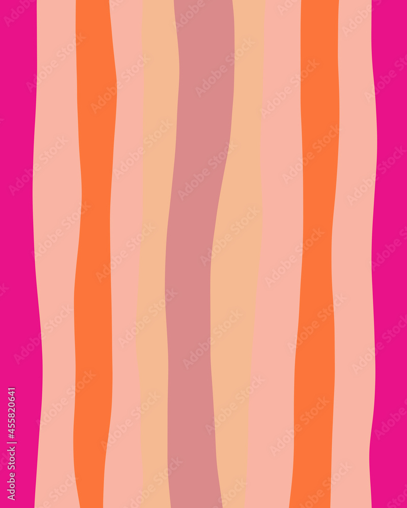 Vibrant Pink, Orange, and Purple Striped Drawing Vibrant Pink, Orange, and Purple Striped Drawing