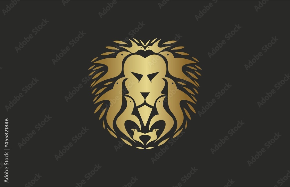 Head Lion Birds Logo Head Lion Birds Logo