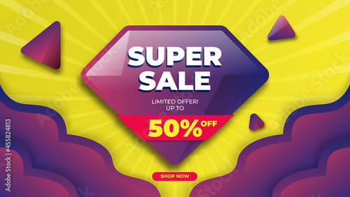 Gradient Super Sale Background Template