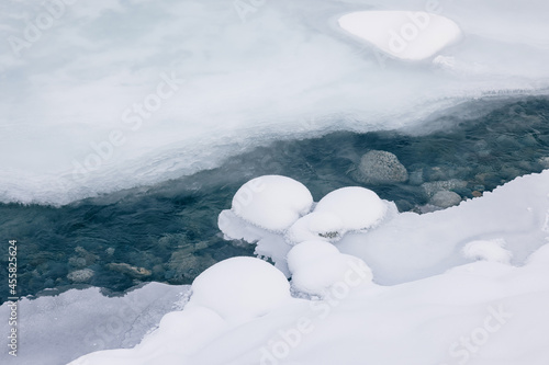 Winter frozen stream photo