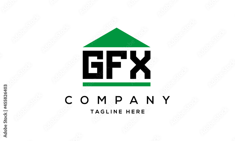 Fototapeta premium GFX three letter house for real estate logo design