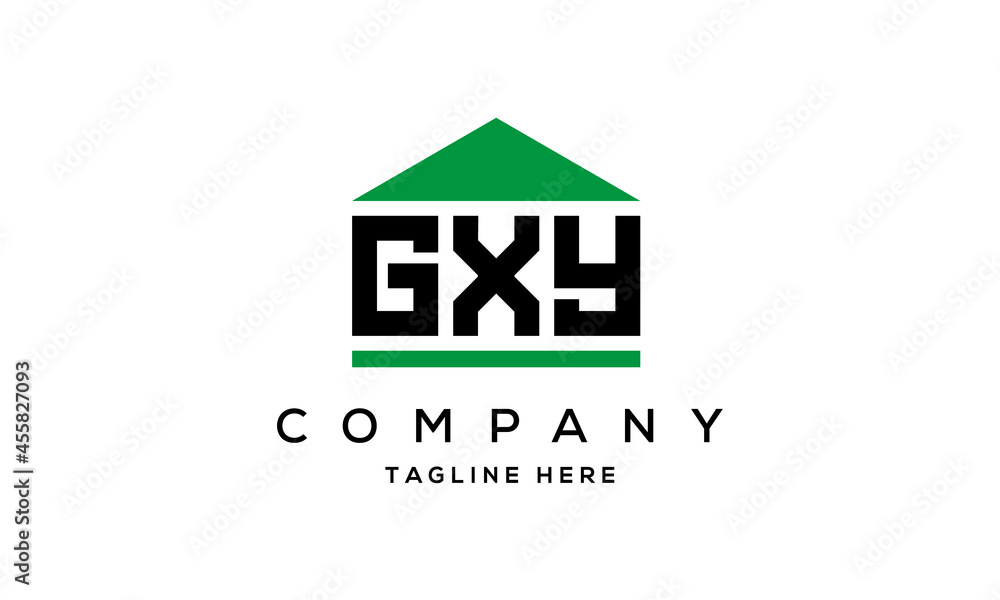 GXY three letter house for real estate logo design GXY three letter house for real estate logo design