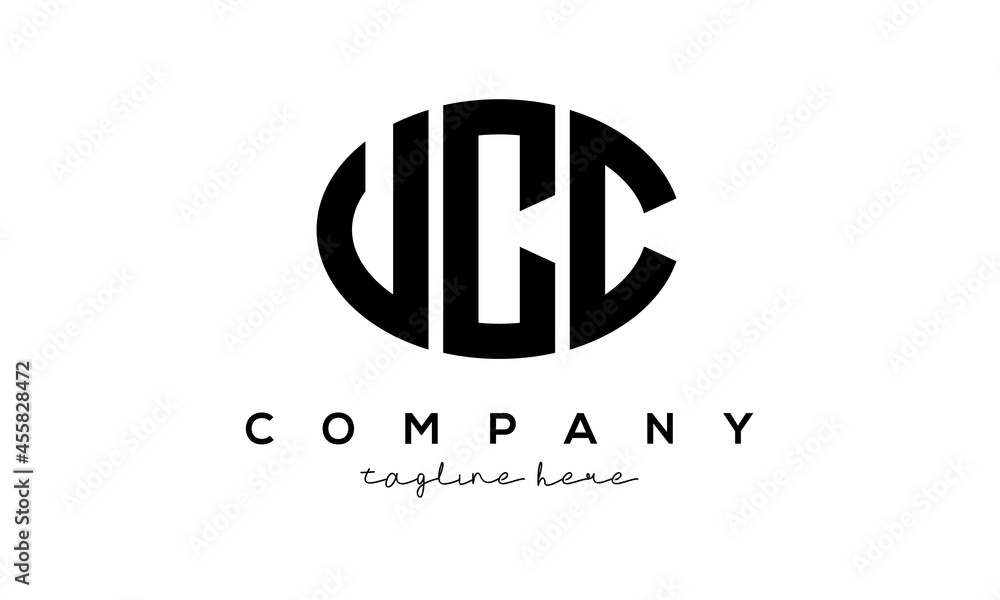 UCC three Letters creative circle logo design