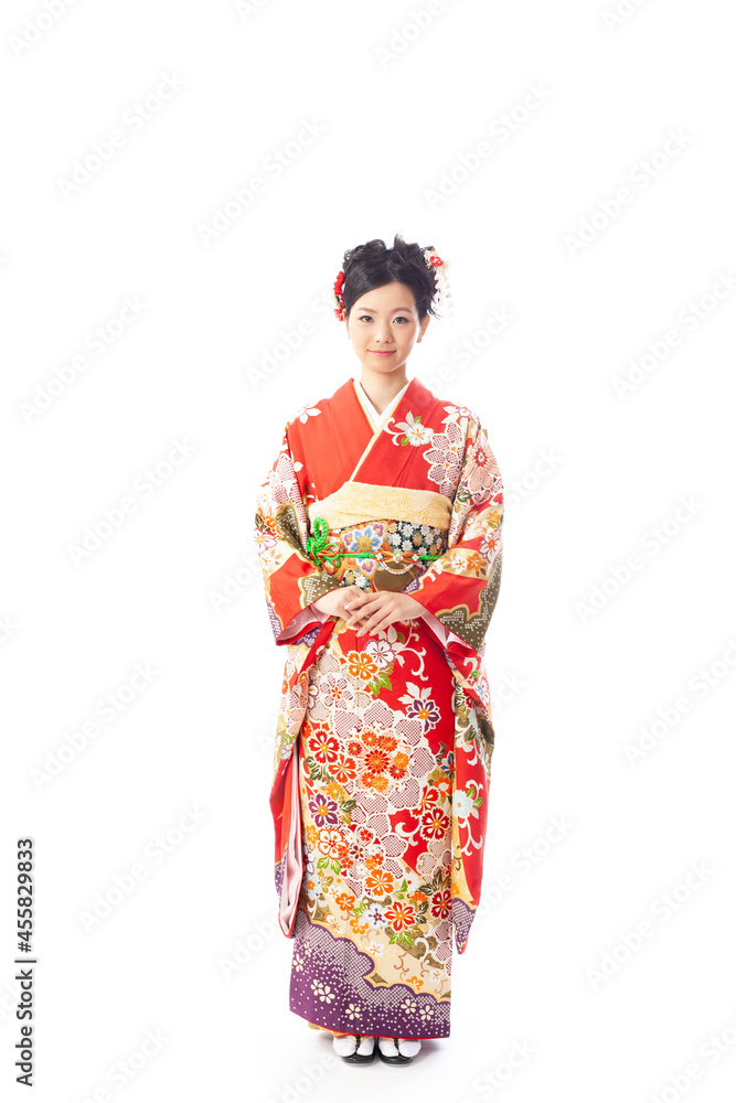振り袖を着た女性Stock Photo Adobe Stock