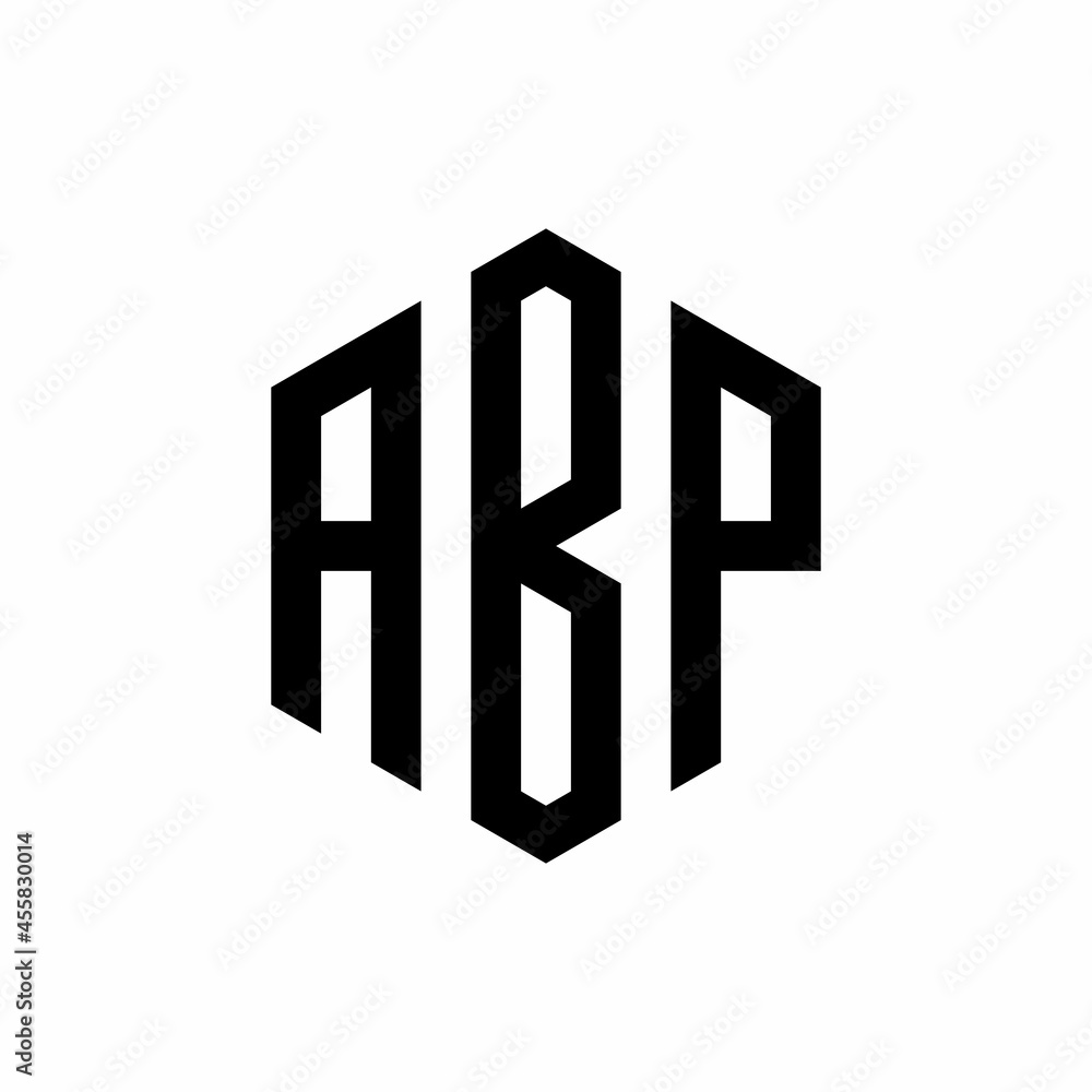 Initial three letter ABP logo hexagon Initial three letter ABP logo hexagon