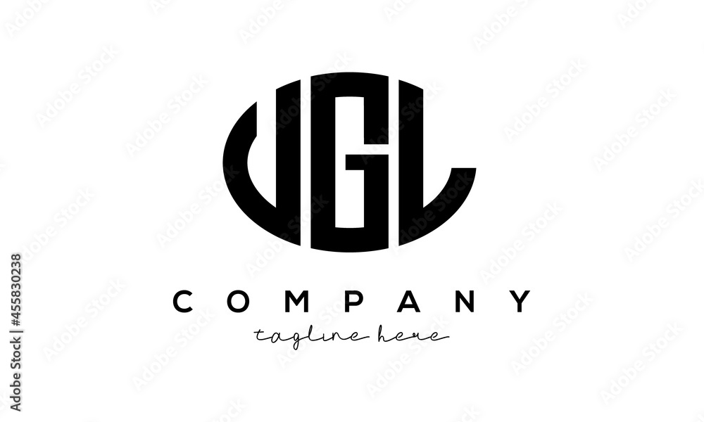 UGL three Letters creative circle logo design UGL three Letters creative circle logo design