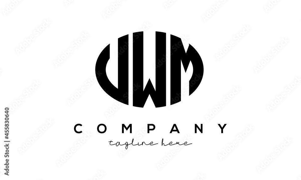 UWM three Letters creative circle logo design