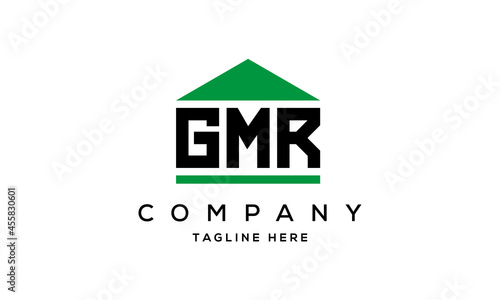 GMR three letter house for real estate logo design