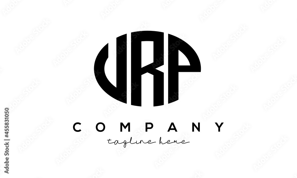 URP three Letters creative circle logo design URP three Letters creative circle logo design