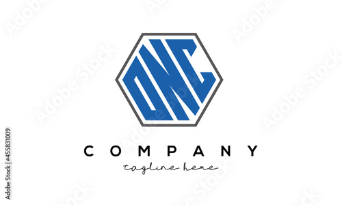 letters ONC creative polygon logo victor template photo