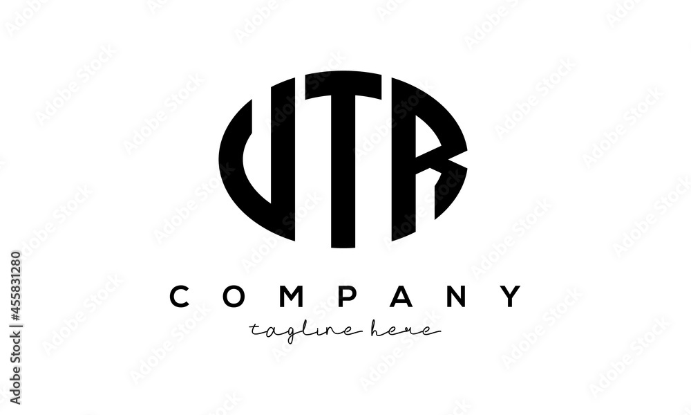 UTR three Letters creative circle logo design