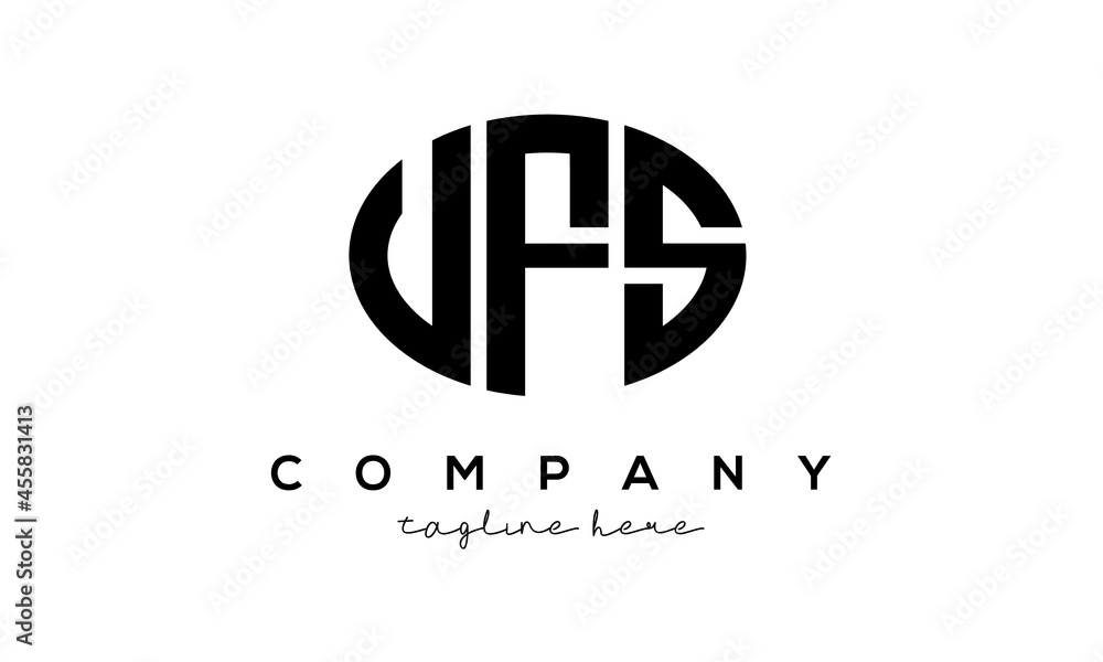 UFS three Letters creative circle logo design UFS three Letters creative circle logo design