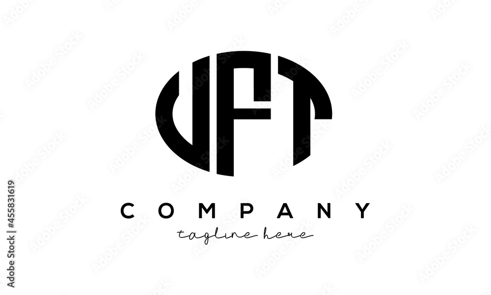 UFT three Letters creative circle logo design