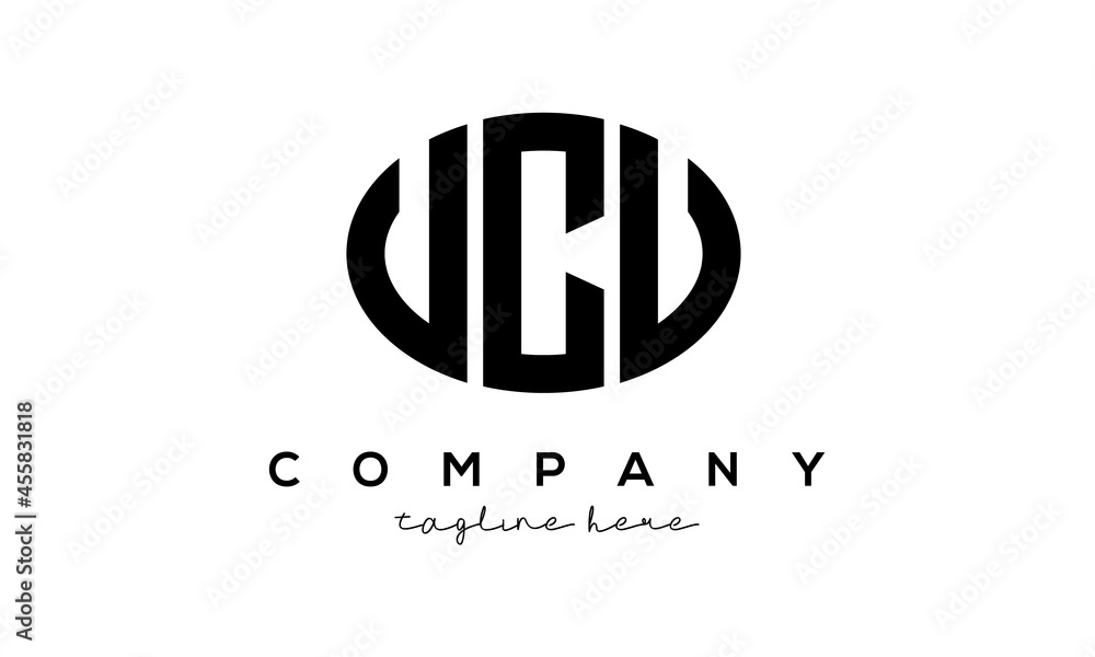 UCU three Letters creative circle logo design