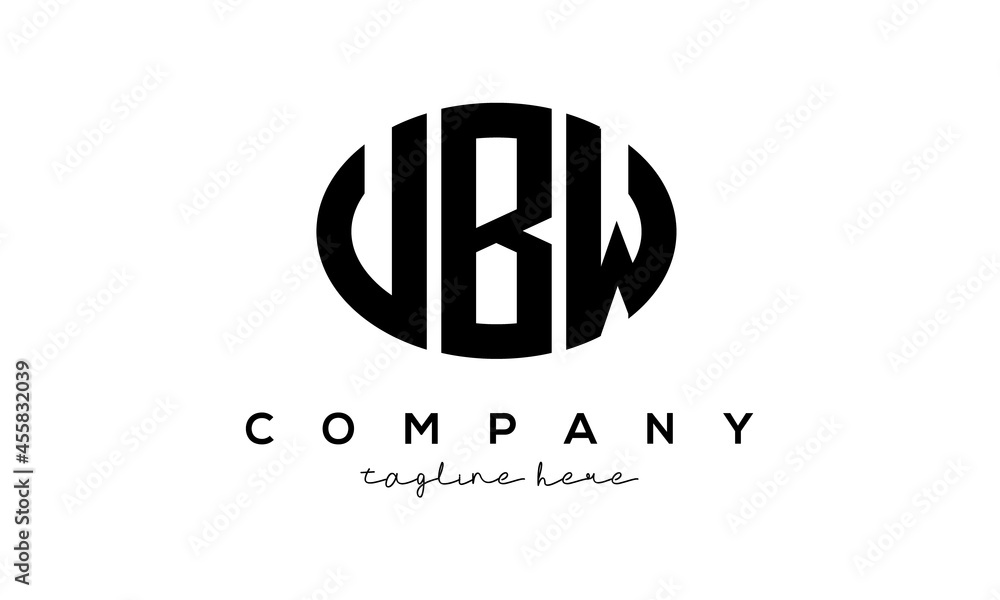 UBW three Letters creative circle logo design