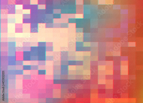 Red Pixel Glitch Background photo