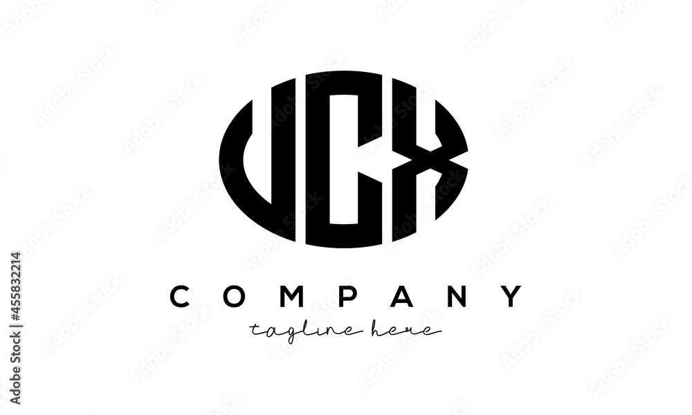 UCX three Letters creative circle logo design UCX three Letters creative circle logo design