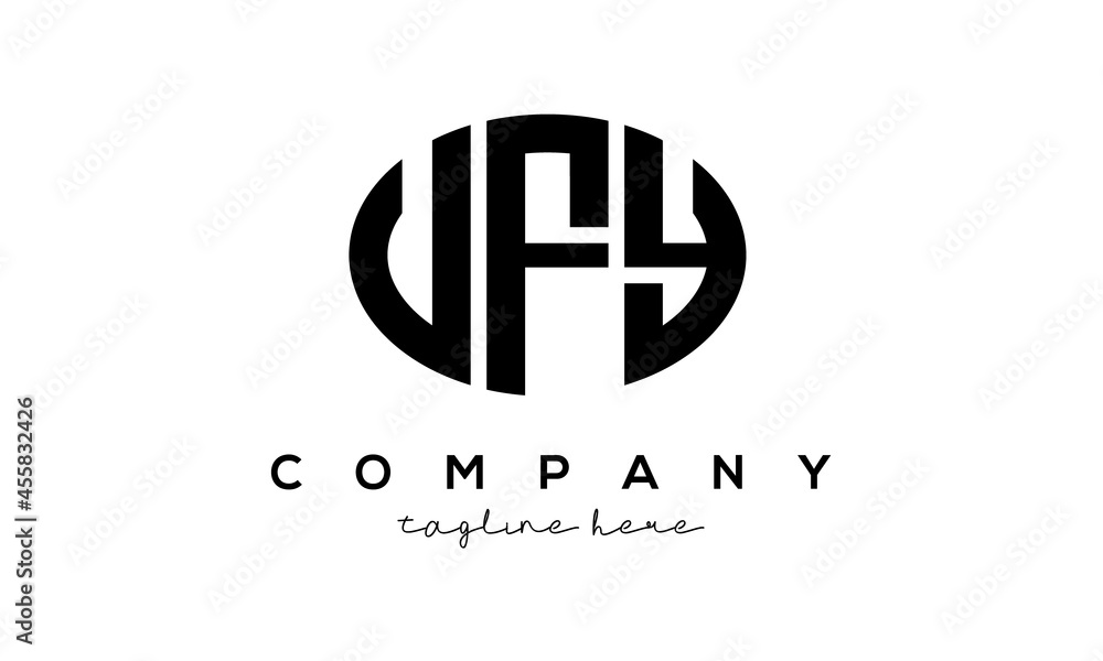 UFY three Letters creative circle logo design
