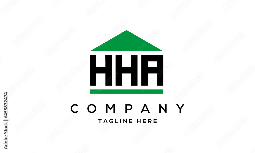 Fototapeta premium HHA three letter house for real estate logo design