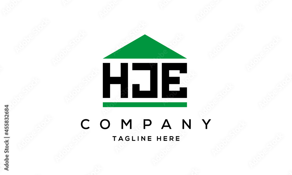 Fototapeta premium HJE three letter house for real estate logo design