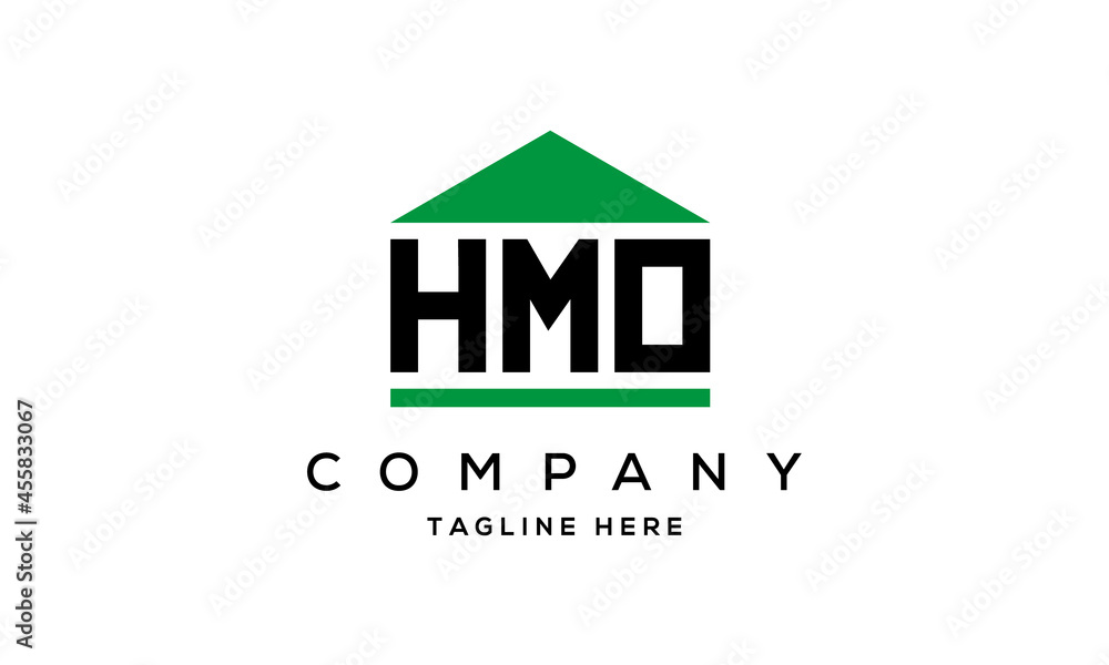 Fototapeta premium HMO three letter house for real estate logo design