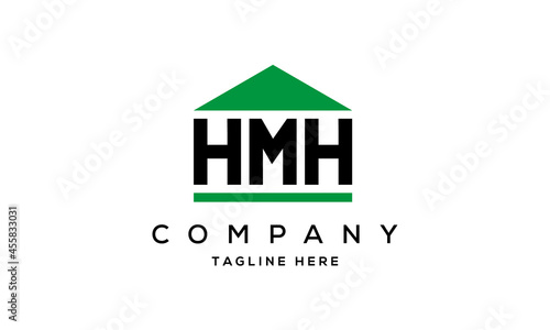 HMH three letter house for real estate logo design photo