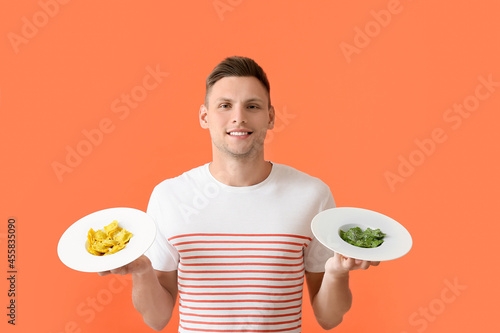 Handsome young man with pla...