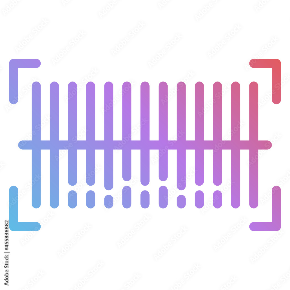 barcode gradient icon