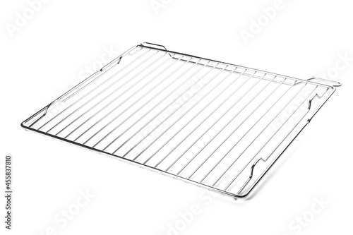 Baking grid for oven on white background photo