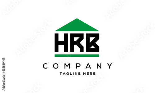 HRB three letter house for real estate logo design photo