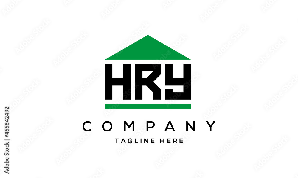 HRY three letter house for real estate logo design HRY three letter house for real estate logo design