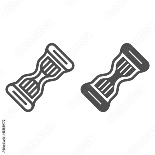 Gyroboard top view line and solid icon, electric transport concept, gyroscooter vector sign on white background, outline style icon for mobile concept and web design. Vector graphics.