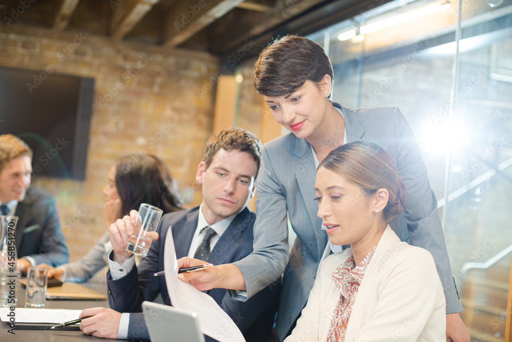 Business people talking in conference room