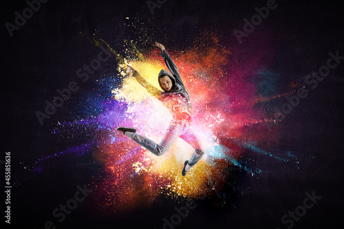 Modern female dancer in action