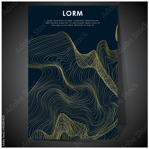 topography gold and silver background