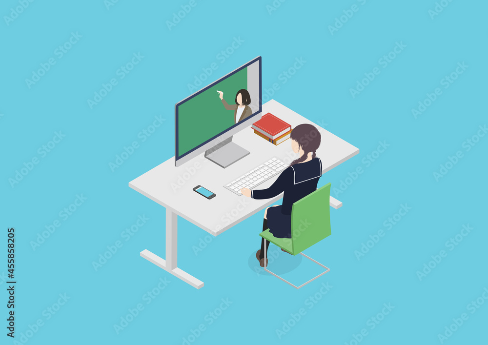 オンライン授業 家庭学習のイラスト素材 Stock Vector Adobe Stock オンライン授業 家庭学習のイラスト素材 Stock Vector Adobe Stock