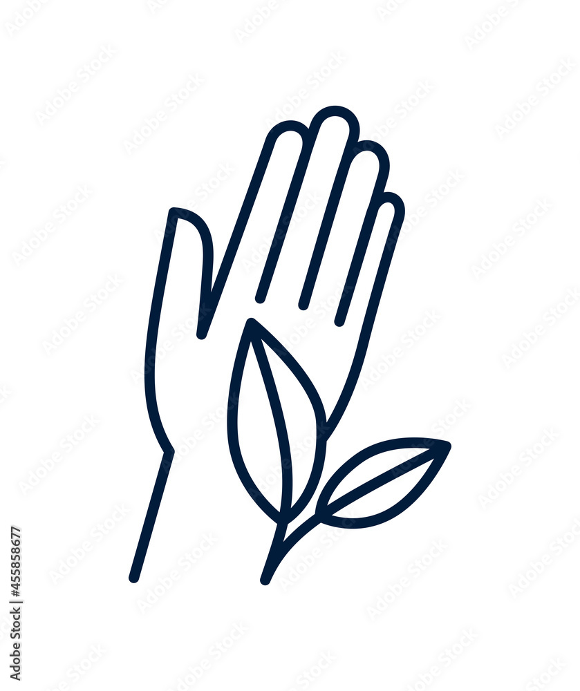 Fototapeta premium hand with plant