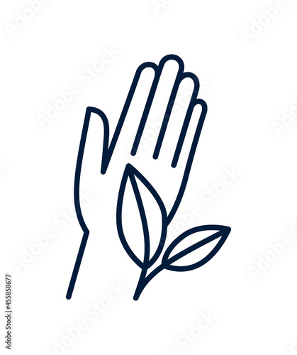 hand with plant