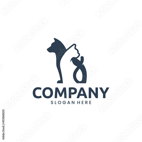 dog and cat , animal pet , logo design inspiration