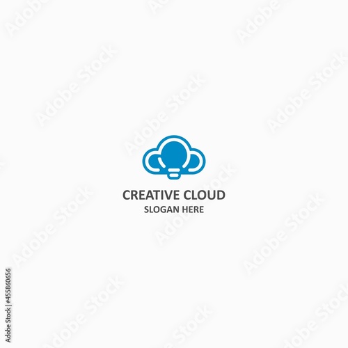 Creative Clouds Logo, Clouds Creative Logo, Cloud Logo, Creative Logo, Bulb Creative logo, Sky Creative Logo, Logo For Innovation Technology, Simple Vector. 
