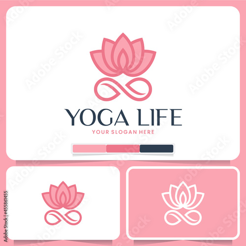 yoga life template , lotus flower , logo design inspiration