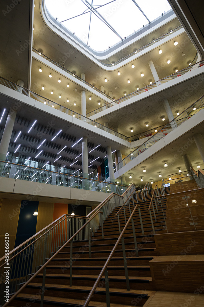 Fototapeta premium View of staircase in modern building