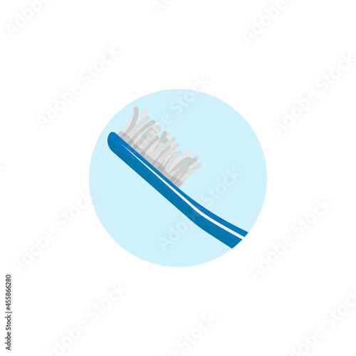old used toothbrush icon illustration
