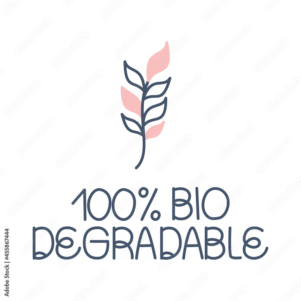 Fototapeta premium 100 percent biodegradable label