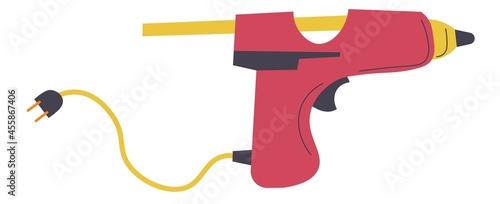 Gluegun with dry stick, tool for school lessons