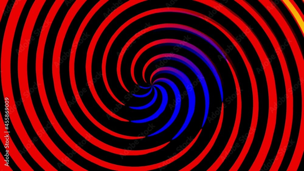A colorful spiral spins on the screen in a seamless loop.
