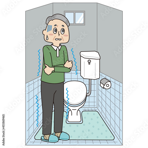 トイレが寒く不快な思いをするシニア男性