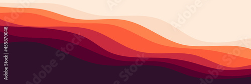 landscape mountain scenery vector illustration for pattern background, wallpaper, background template, and backdrop design	