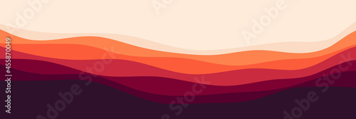 landscape mountain scenery vector illustration for pattern background, wallpaper, background template, and backdrop design	